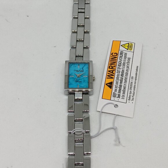Anne Klein New York 12/7749TQST Women's 21x28mm Turquoise Watch & Bracelet Set - Picture 5 of 11